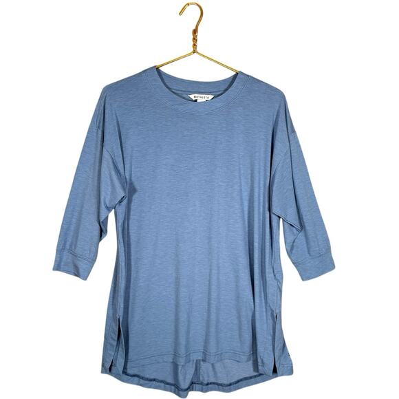 Athleta Tranquility Oversized Tunic Top Heritage Blue Long Sleeve Women’s Small - Picture 10 of 11